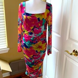 Lovely Grace Tropical Floral Dress Sundress L